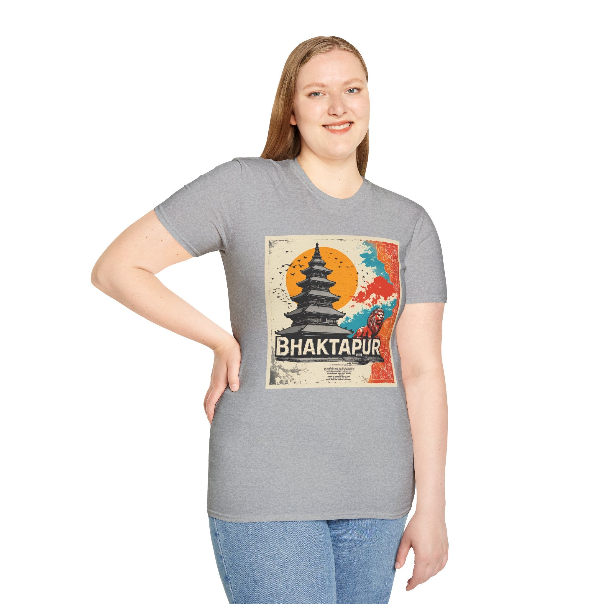 Bhaktapur Vintage Travel T-Shirt – Nepal Pagoda Graphic Tee