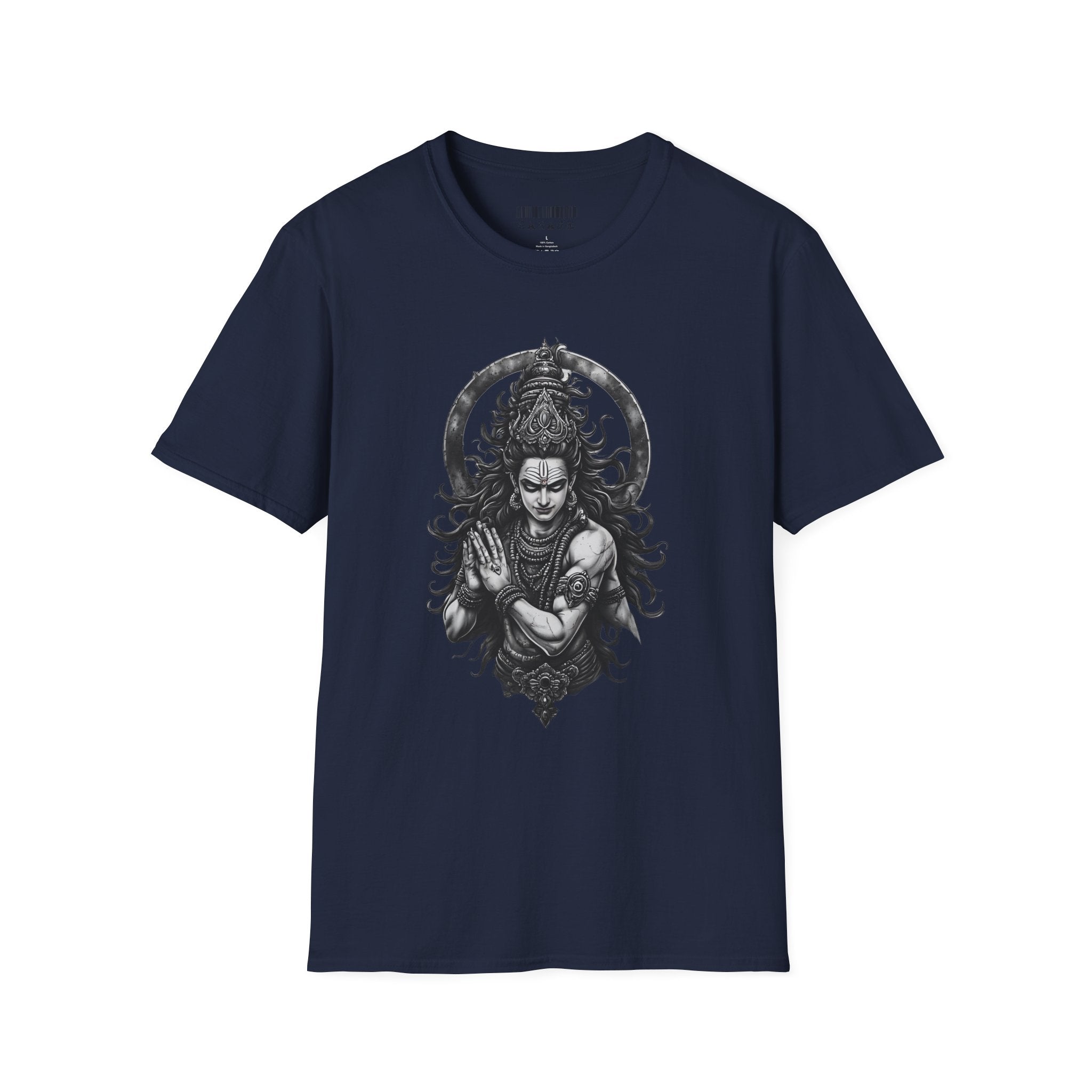 Shiva Portrait T‑Shirt – Intricate Hindu Deity Art Tee