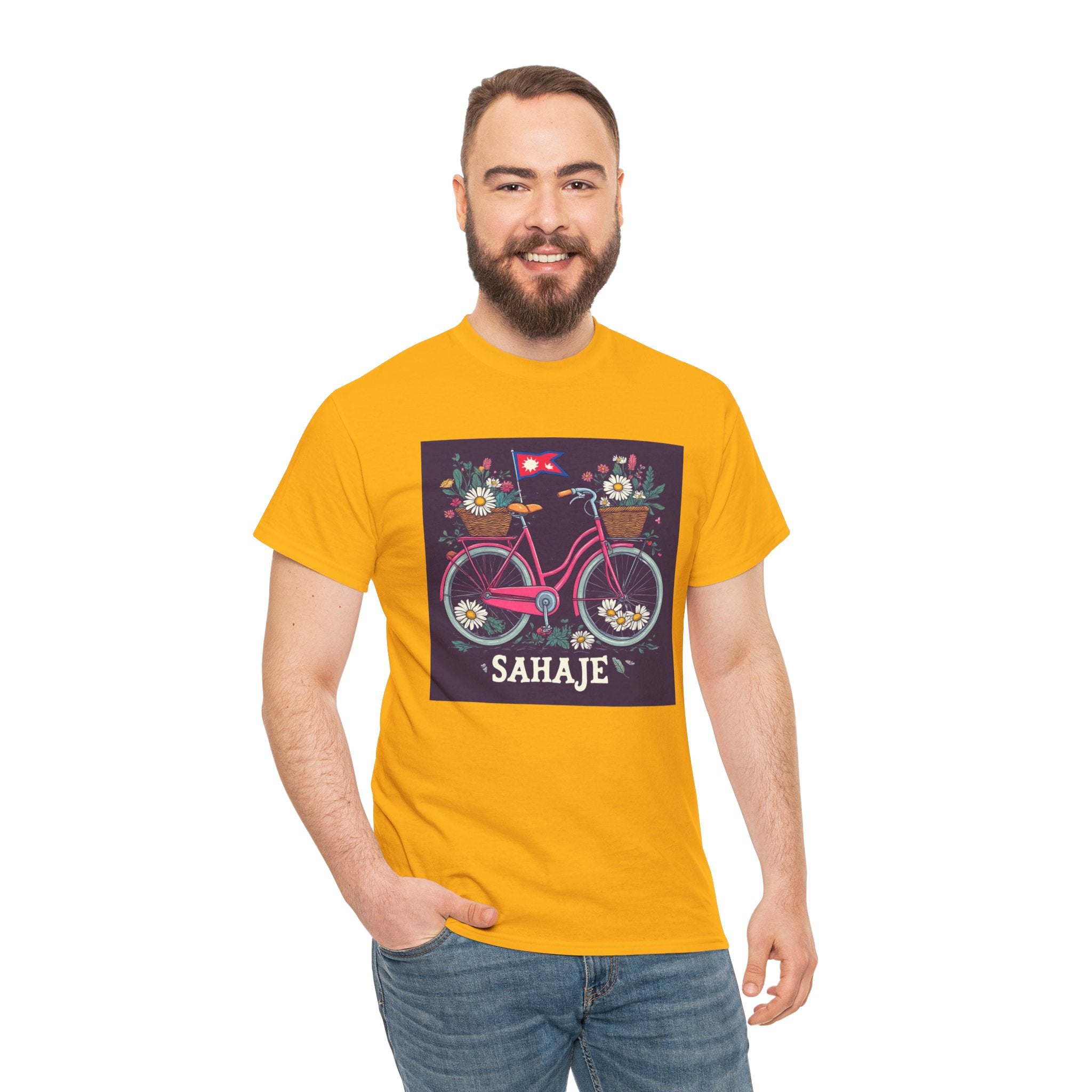 Sahaje Floral Bicycle T‑Shirt