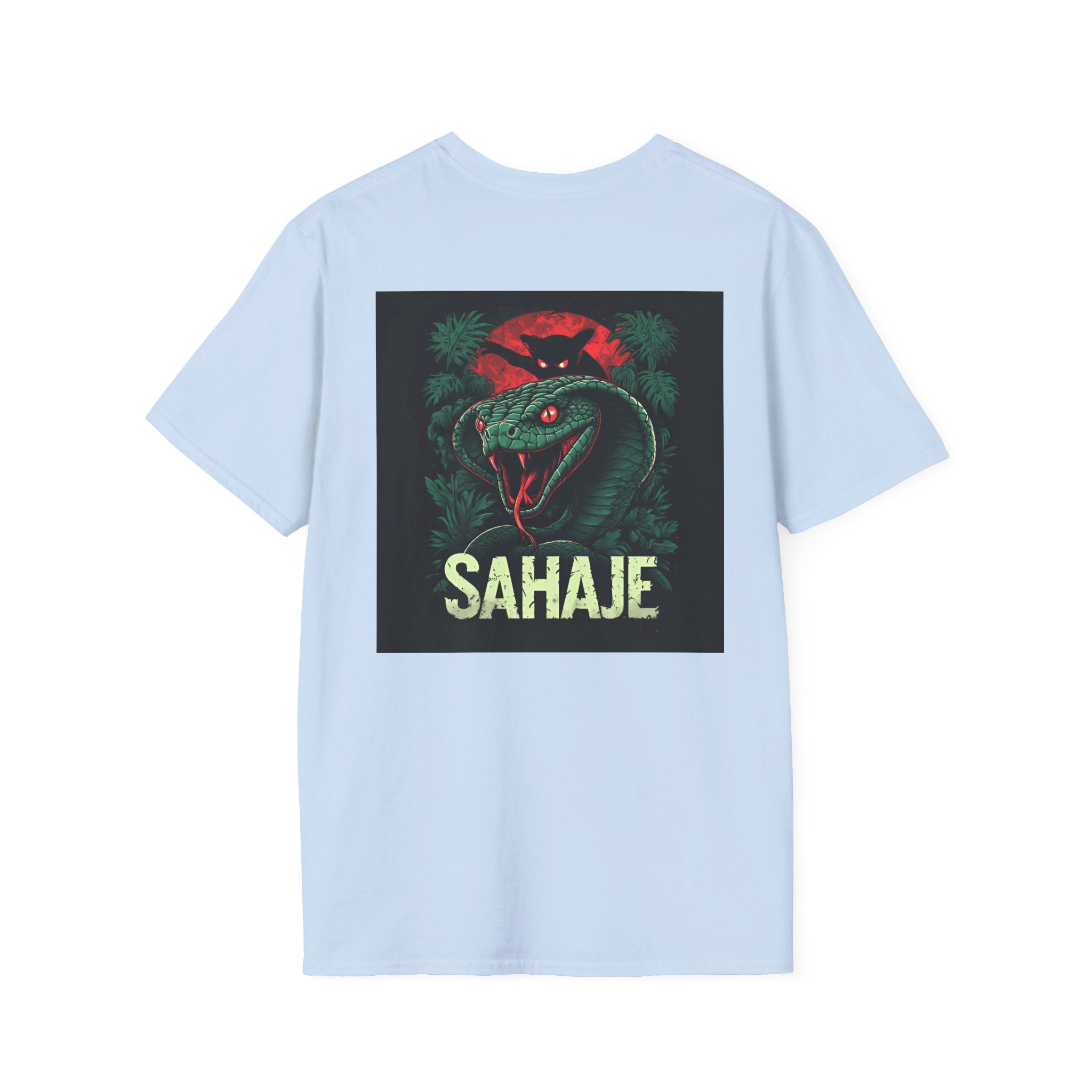 Black Cobra & Panther T-Shirt – Fierce Serpent & Big Cat Graphic Tee, Edgy Streetwear Design