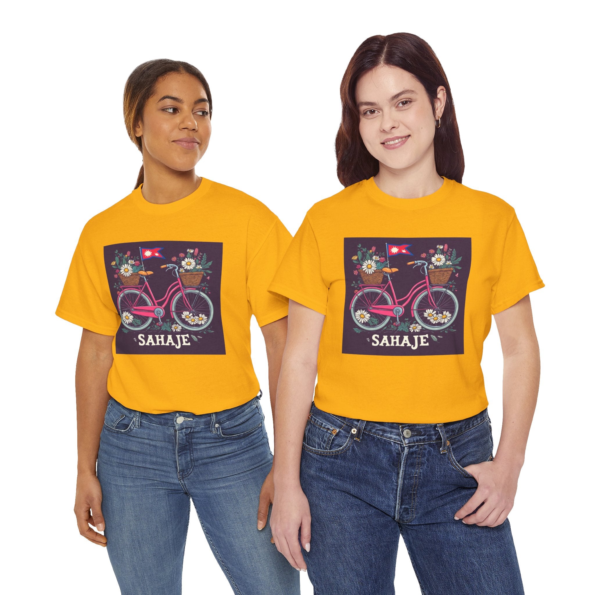 Sahaje Floral Bicycle T‑Shirt