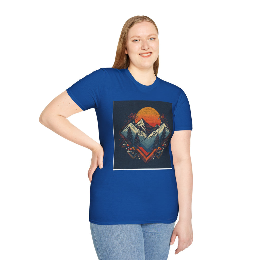 Retro Mountain Sunset T-Shirt