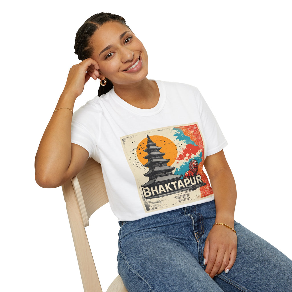 Bhaktapur Vintage Travel T-Shirt – Nepal Pagoda Graphic Tee