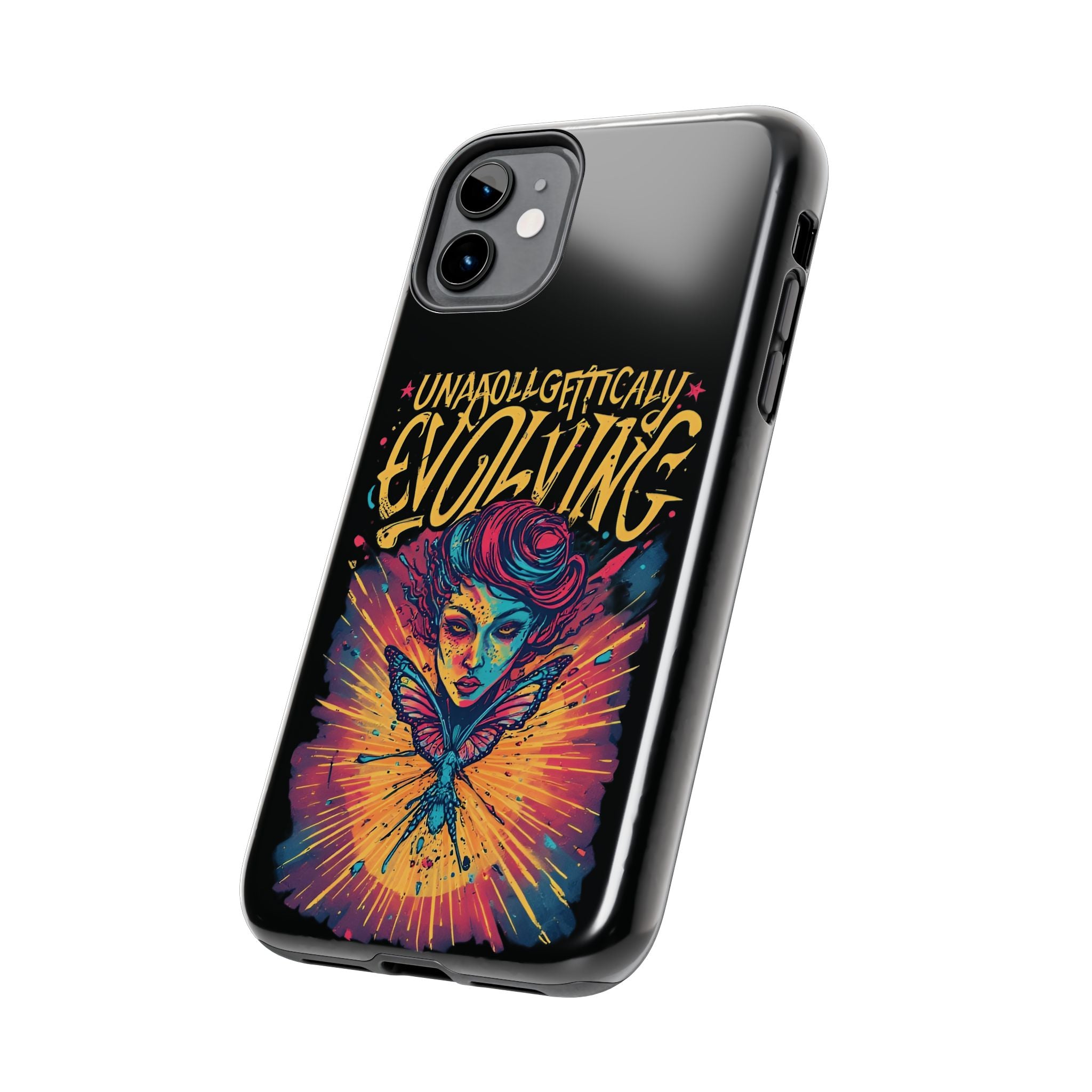 Evolving Butterfly Phone Case — "Unapologetically Evolving" Artistic Protective Case