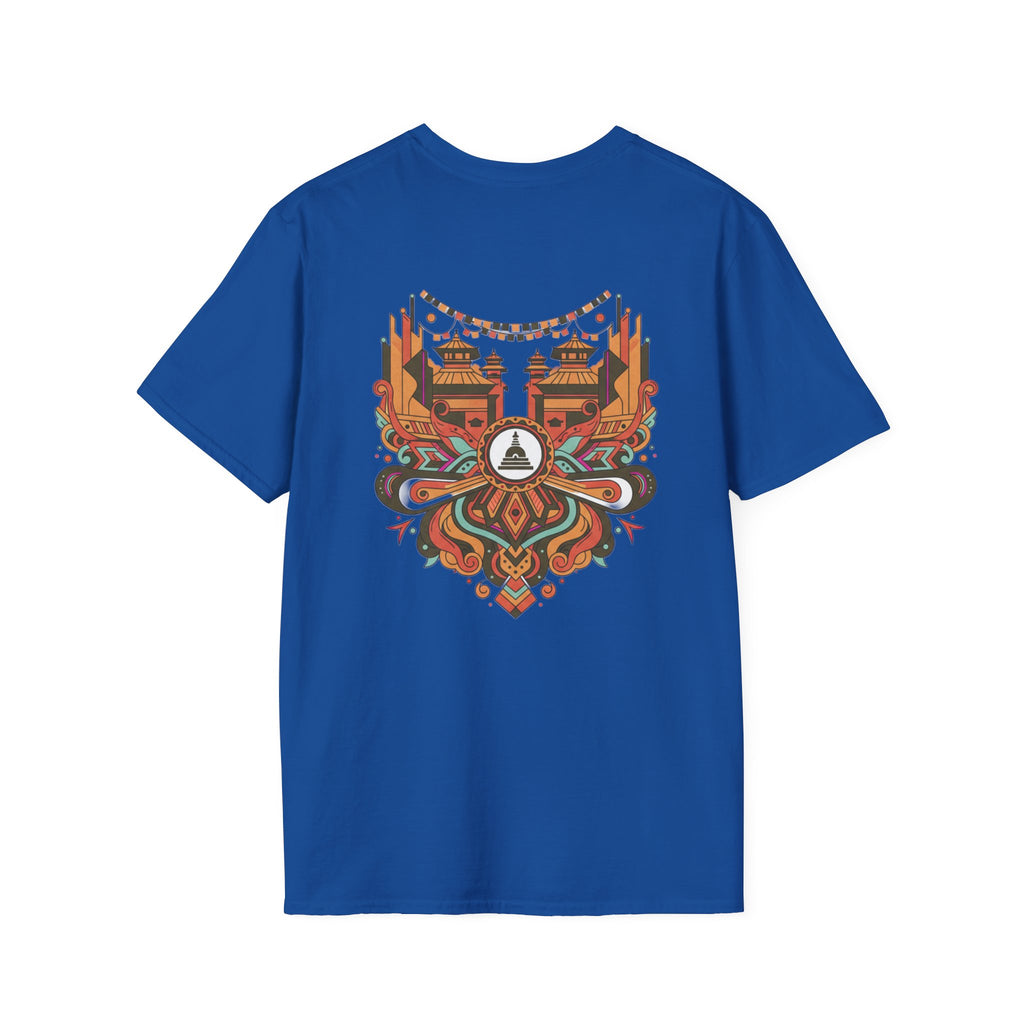 Festival Temple Graphic T-Shirt — Autumn Tribal Shrine Design