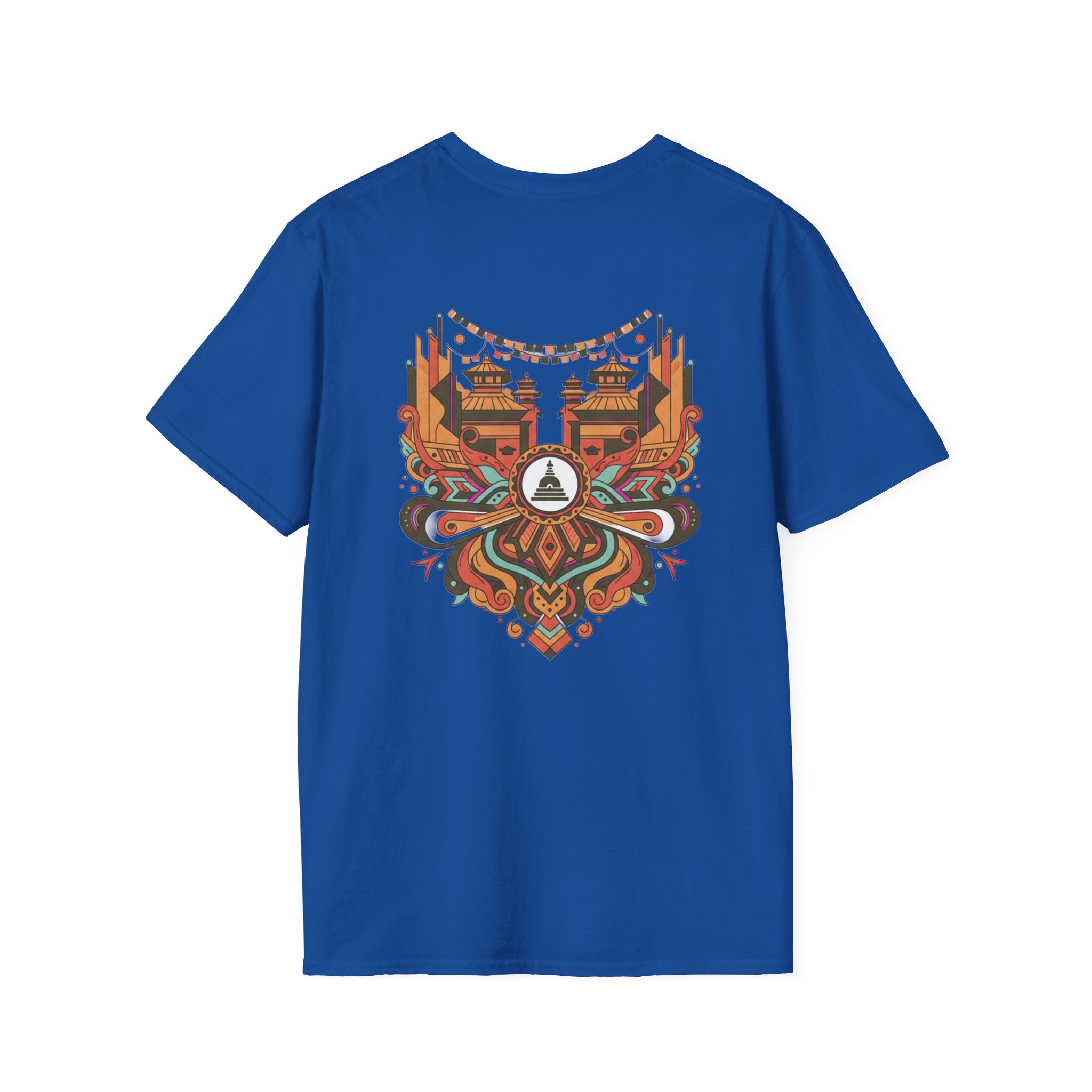 Festival Temple Graphic T-Shirt — Autumn Tribal Shrine Design