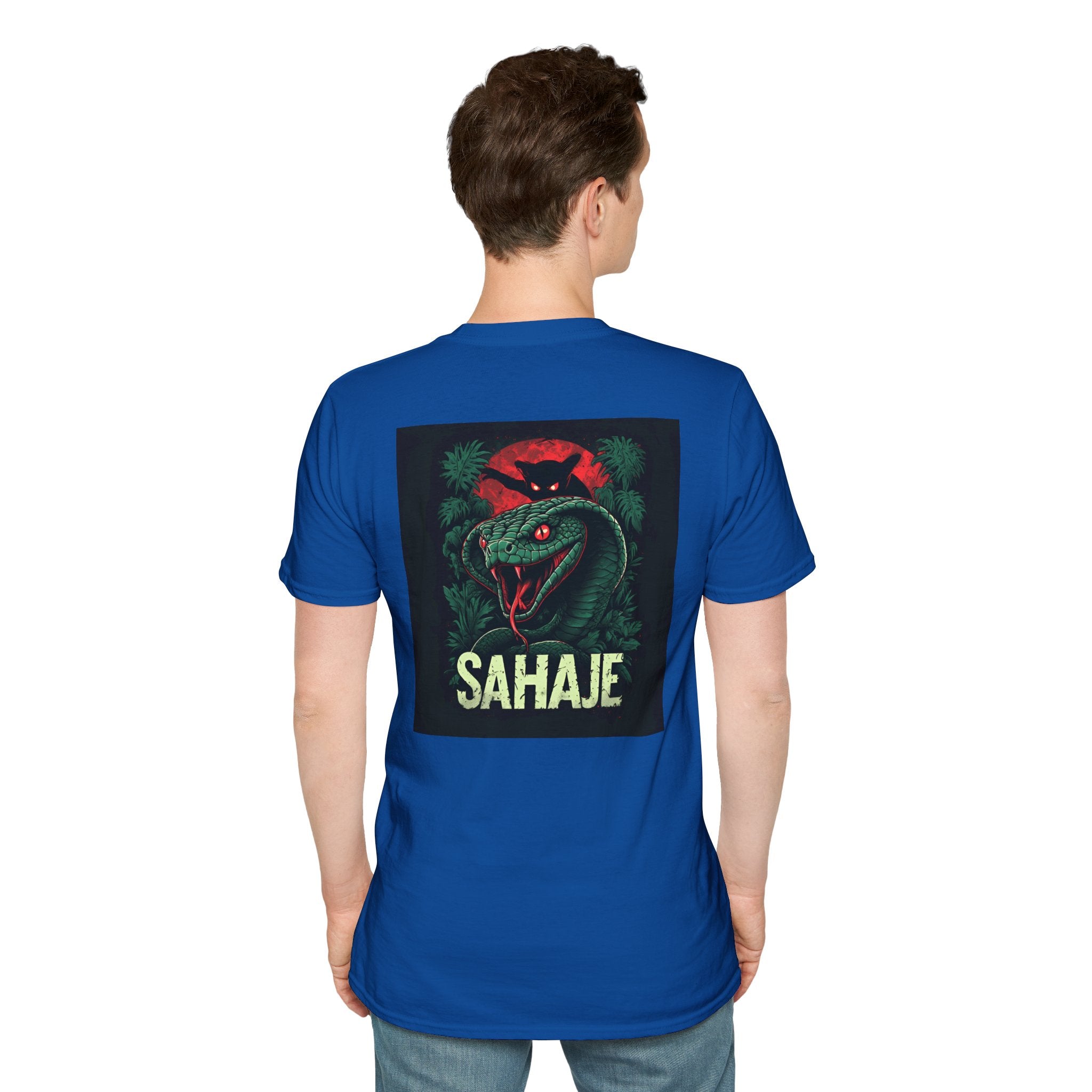 Black Cobra & Panther T-Shirt – Fierce Serpent & Big Cat Graphic Tee, Edgy Streetwear Design