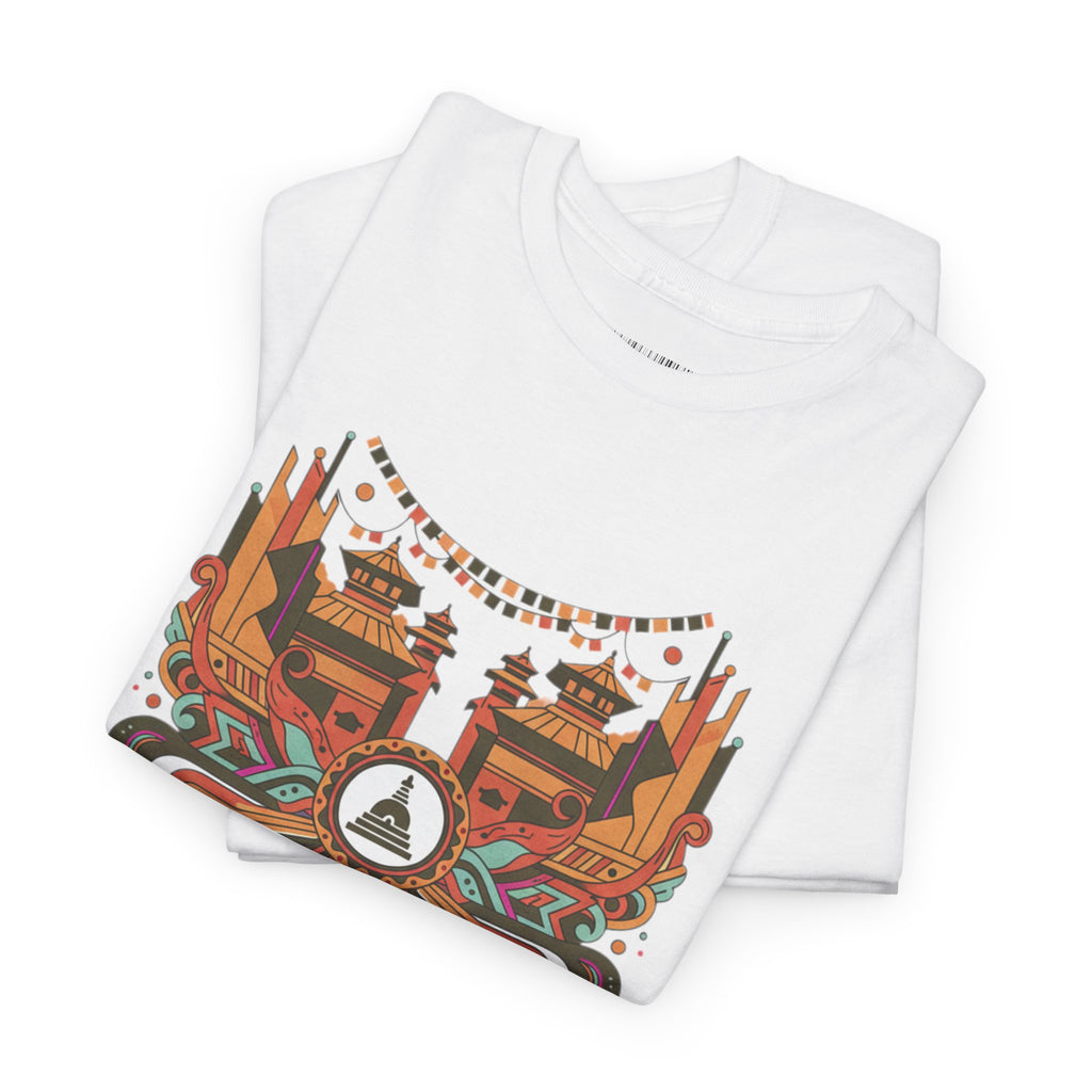 Mandala Cityscape Tee — Boho Urban Art Graphic T-Shirt