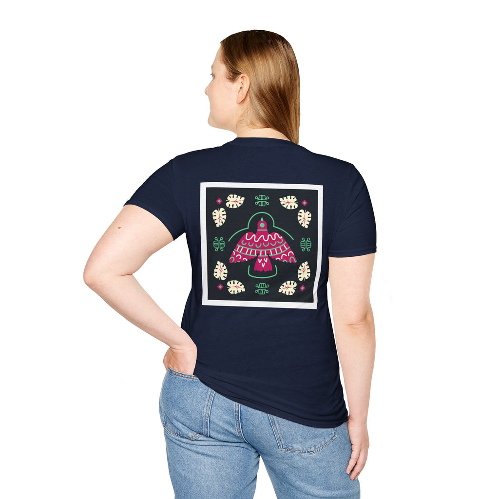 Mushroom Garden Graphic T-Shirt — Whimsical Pink Mushroom Design