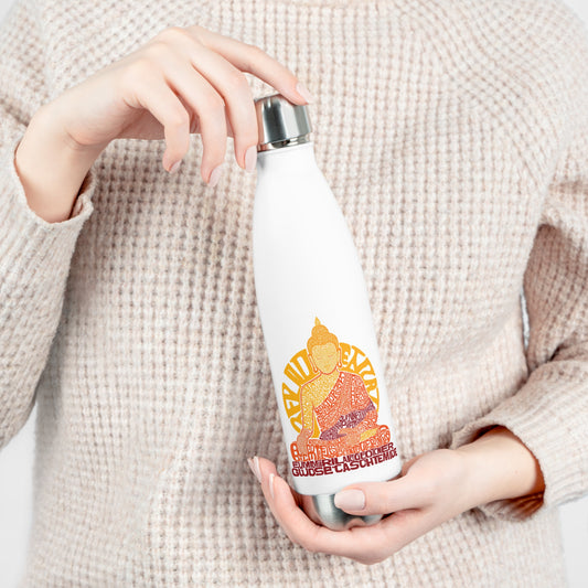 Buddha Inspired Insulated Water Bottle | Yoga Gift, Spiritual Hydration, Eco-Friendly Travel Mug, Meditation Accessory, Wellness Essential