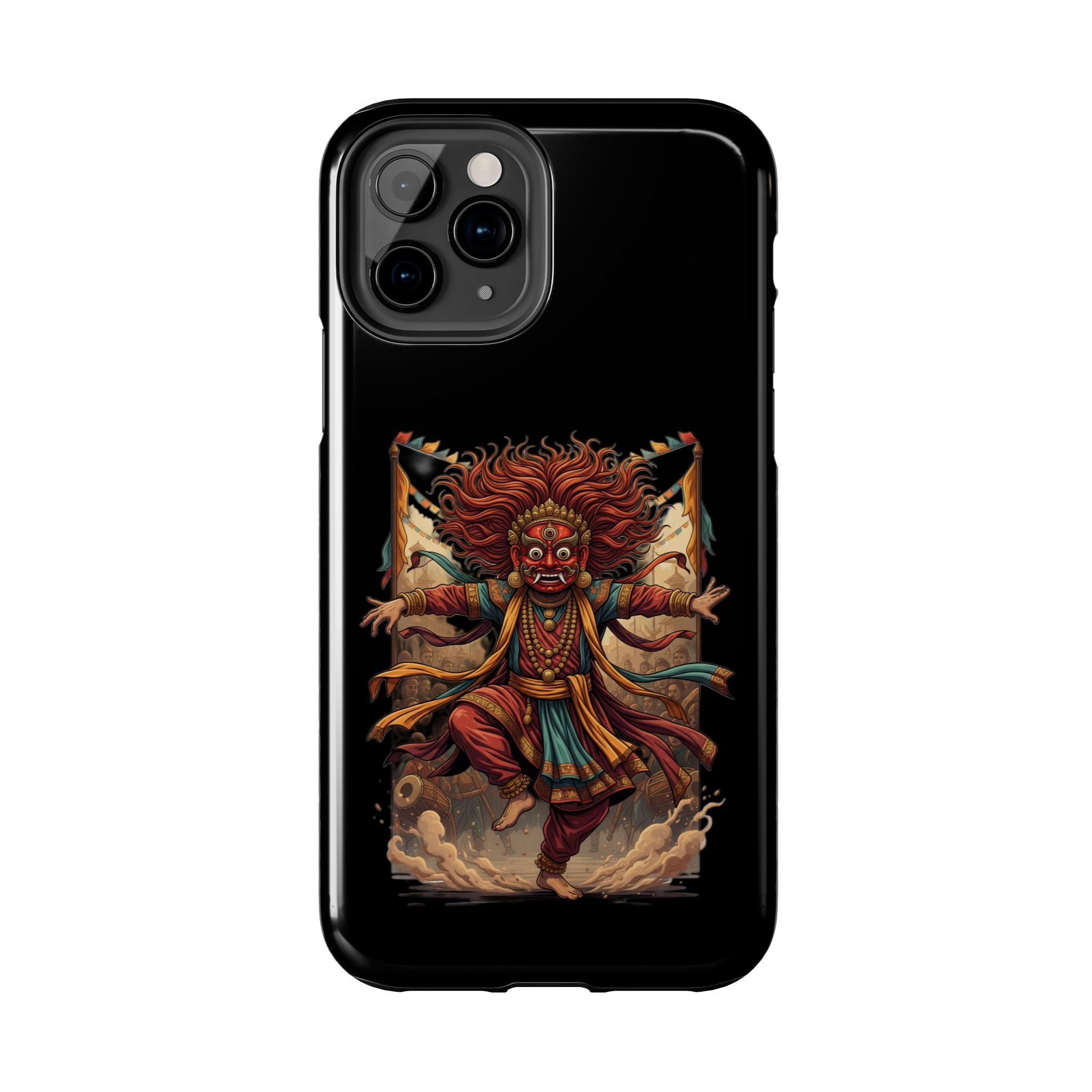 Tibetan Demon Dance Tough Phone Case — Bold Mythic Protective Cover