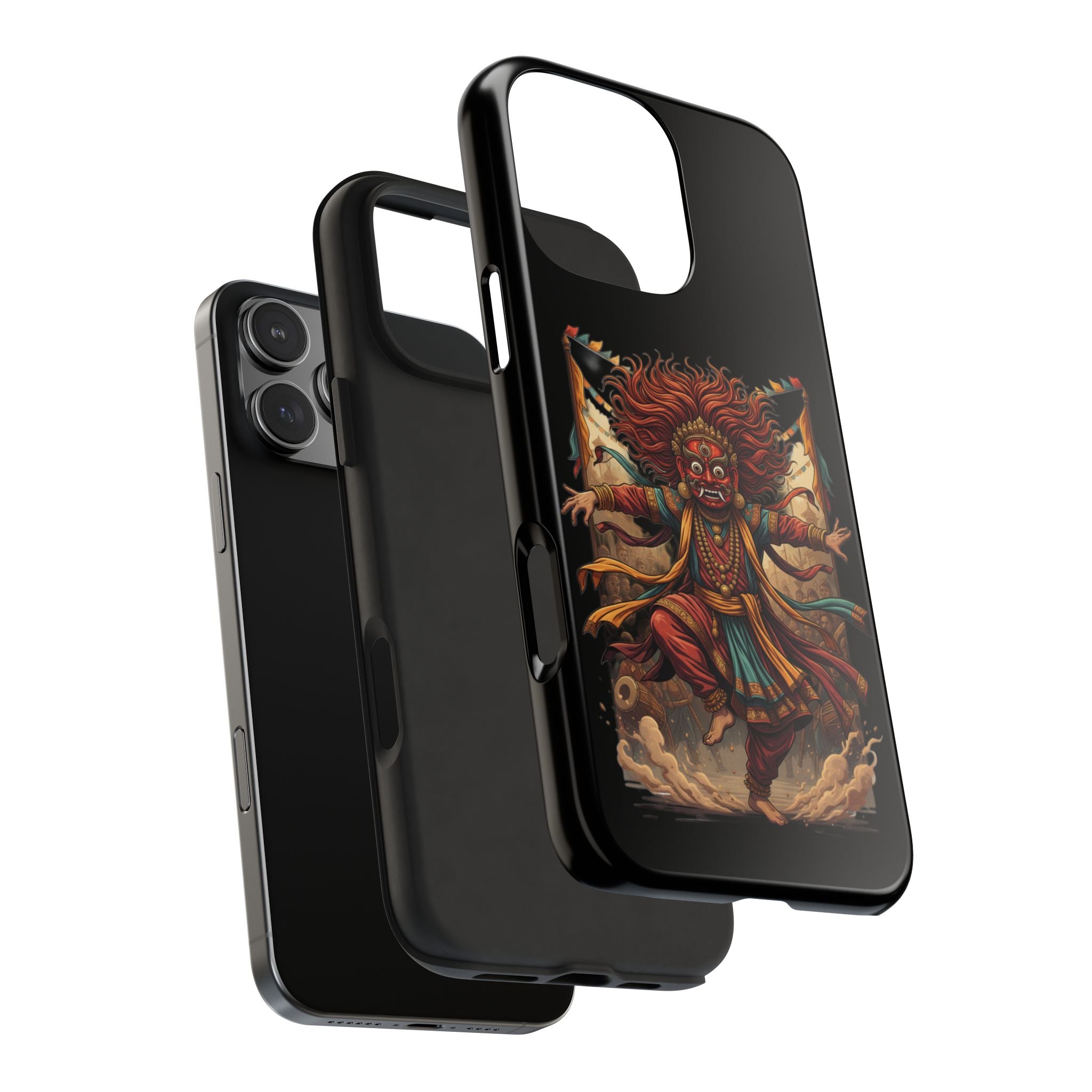 Tibetan Demon Dance Tough Phone Case — Bold Mythic Protective Cover