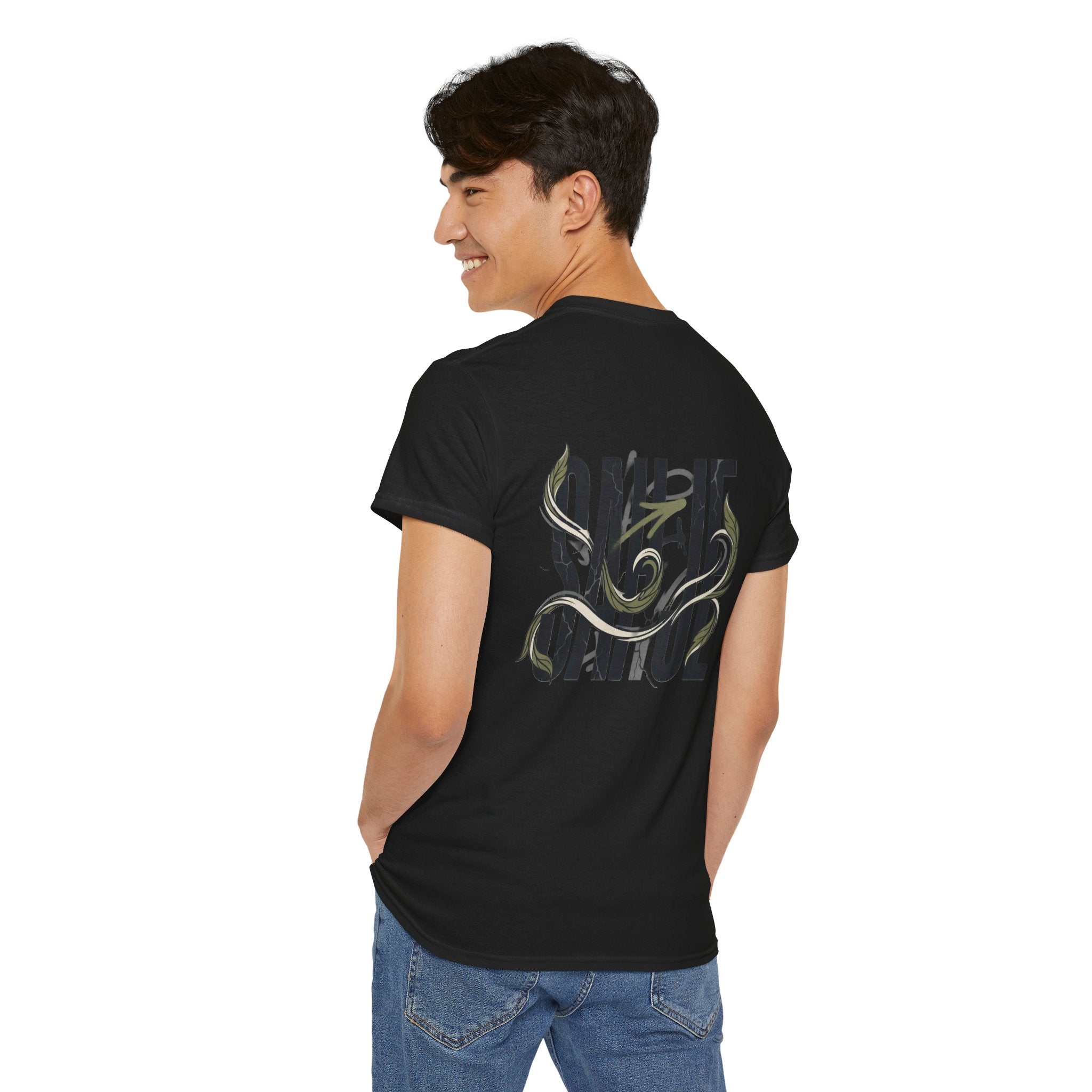 Graphic Tee — 'Savage' Typography with Snake Accent