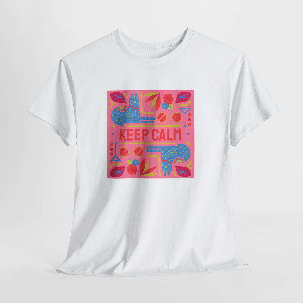 Keep Calm Floral T‑Shirt — Colorful Retro Flower Graphic Tee