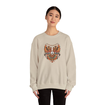 Vintage Tribal Fox Sweatshirt — Geometric Forest Animal Crewneck