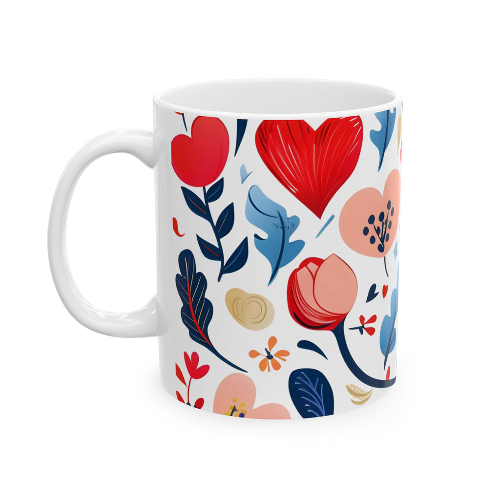 Floral Ceramic Mug - Perfect For Tea Lovers, Gift For Her, Valentine's Day, Mother's Day, Cozy Coffee Drinkers