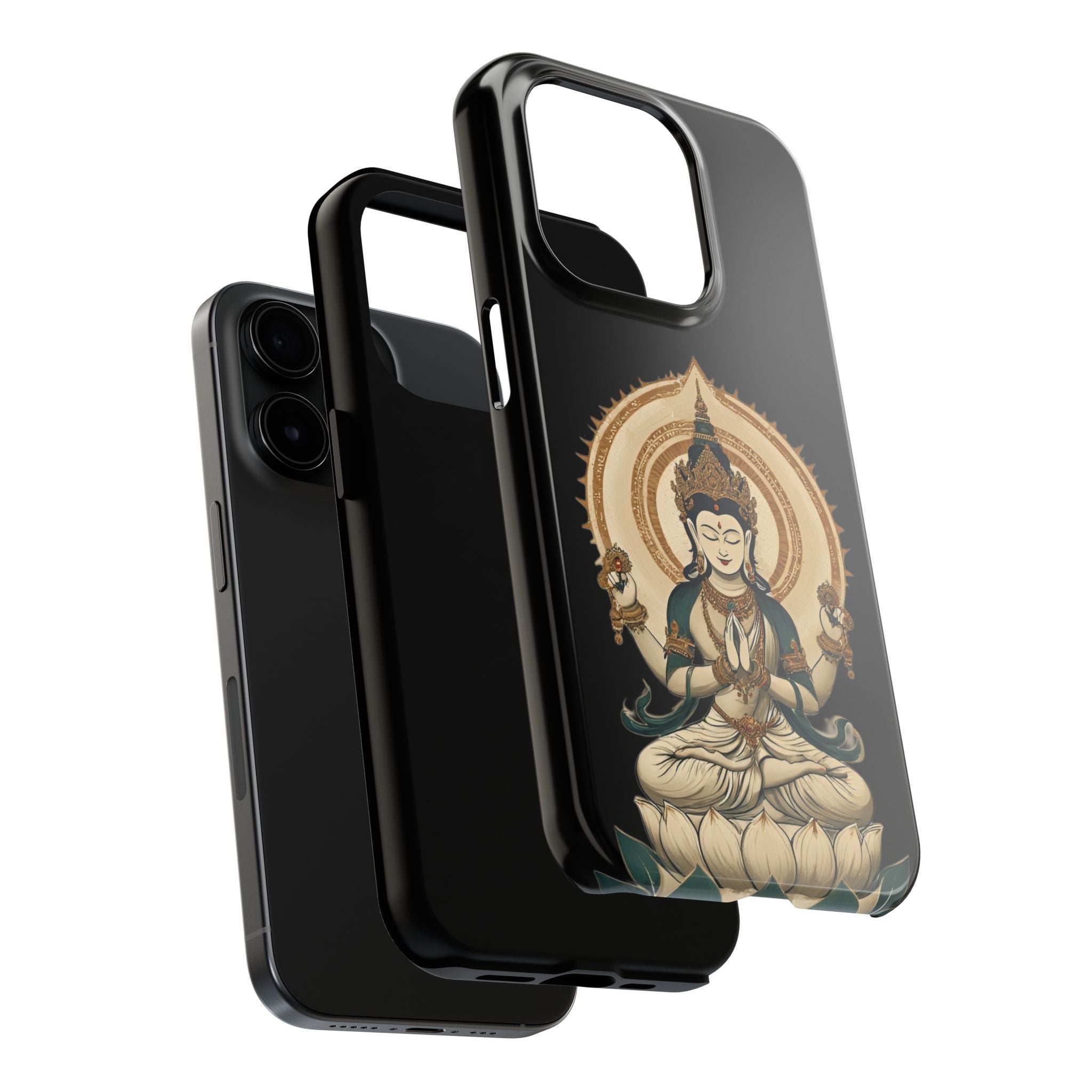 Bodhisattva Lotus Tough Phone Case — Protective Buddhist Meditation Phone Cover