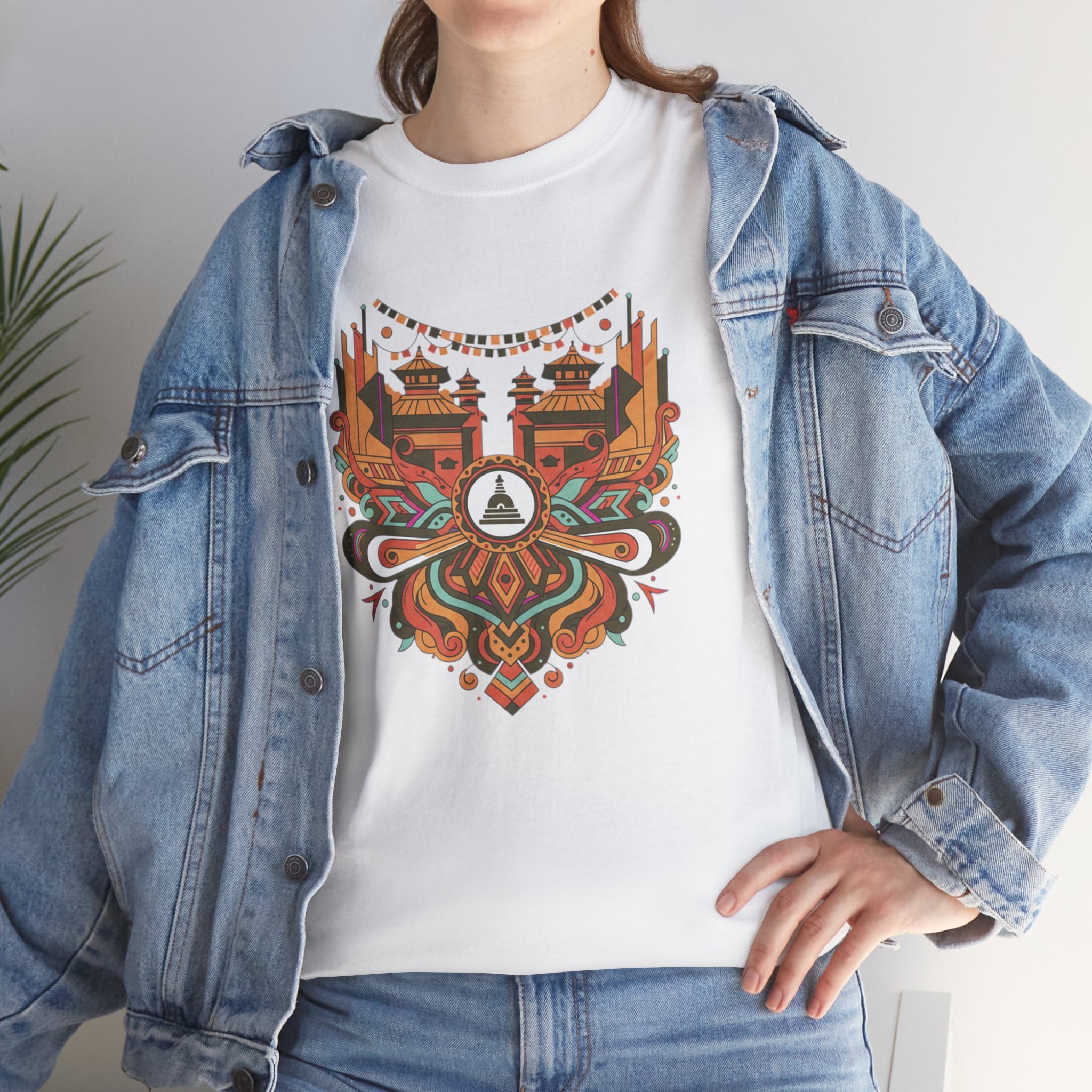 Mandala Cityscape Tee — Boho Urban Art Graphic T-Shirt