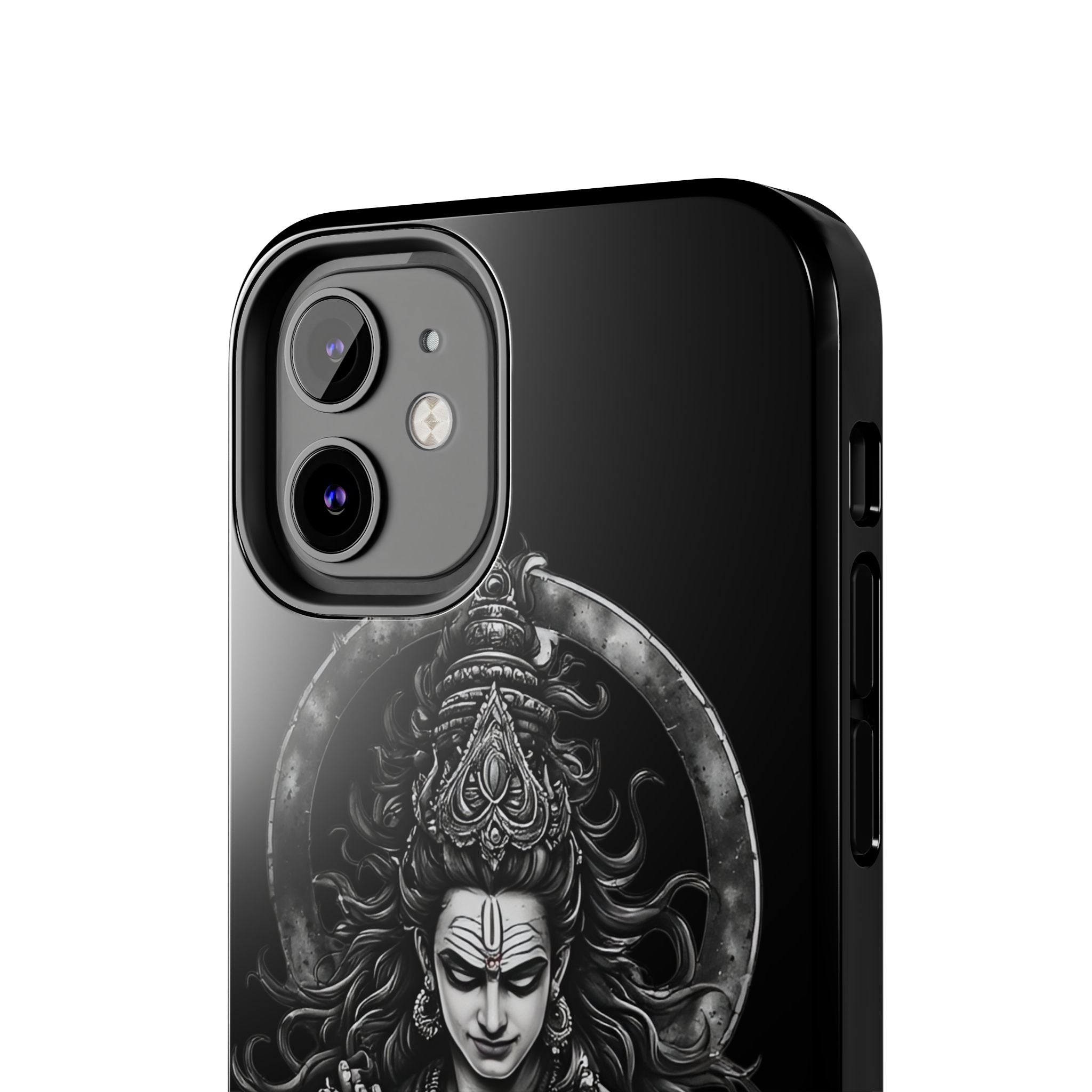 Shiva Tough Phone Case — Black Protective Hindu Deity Design