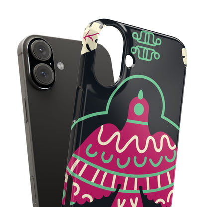 Colorful Bird Slim Phone Case, Bohemian Style Phone Cover, Gift for Nature Lovers, Unique Bird Design, Trendy Mobile Accessory