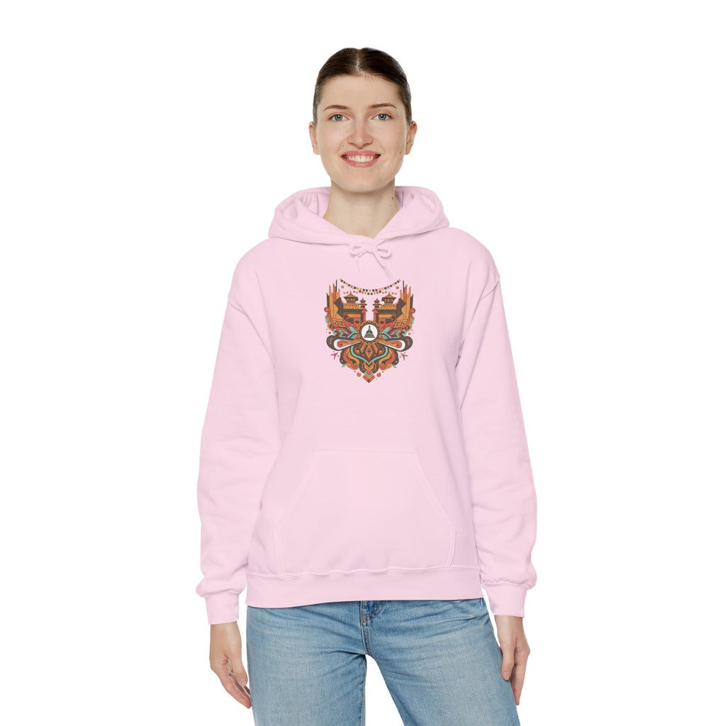 Spiritual Mandala Buddha Hoodie — Colorful Meditation Graphic Sweatshirt