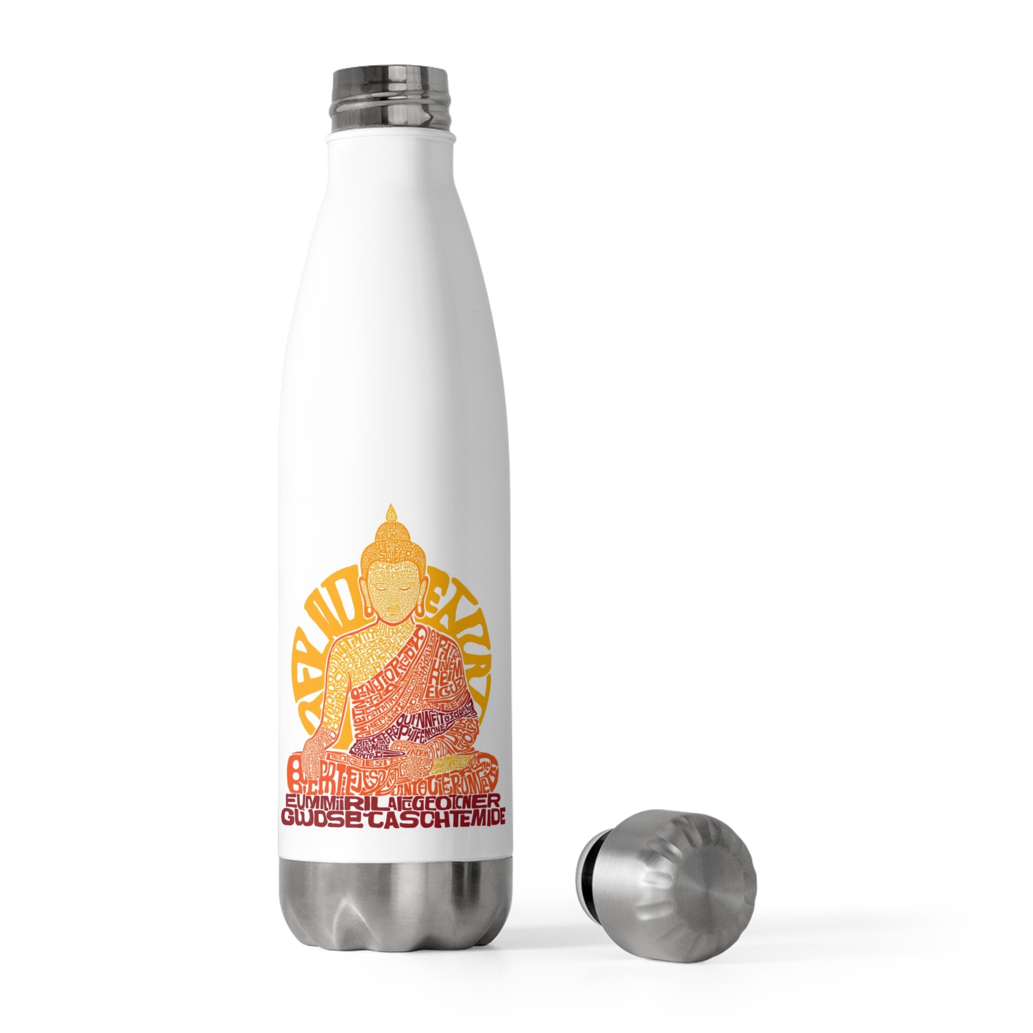 Buddha Inspired Insulated Water Bottle | Yoga Gift, Spiritual Hydration, Eco-Friendly Travel Mug, Meditation Accessory, Wellness Essential
