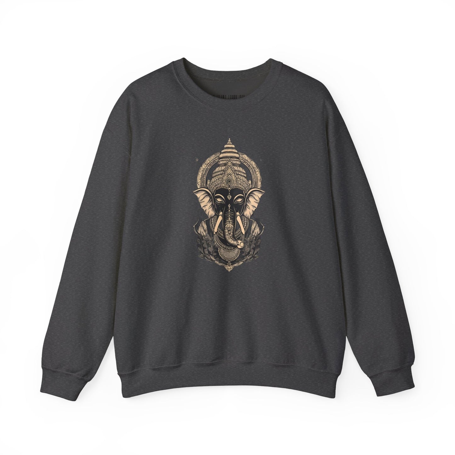 Elephant Mandala Crewneck Sweatshirt — Spiritual Indian-Inspired Graphic