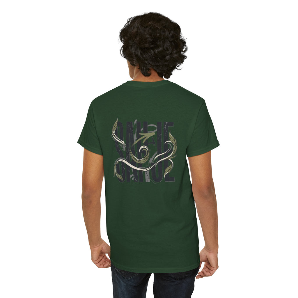 Graphic Tee — 'Savage' Typography with Snake Accent