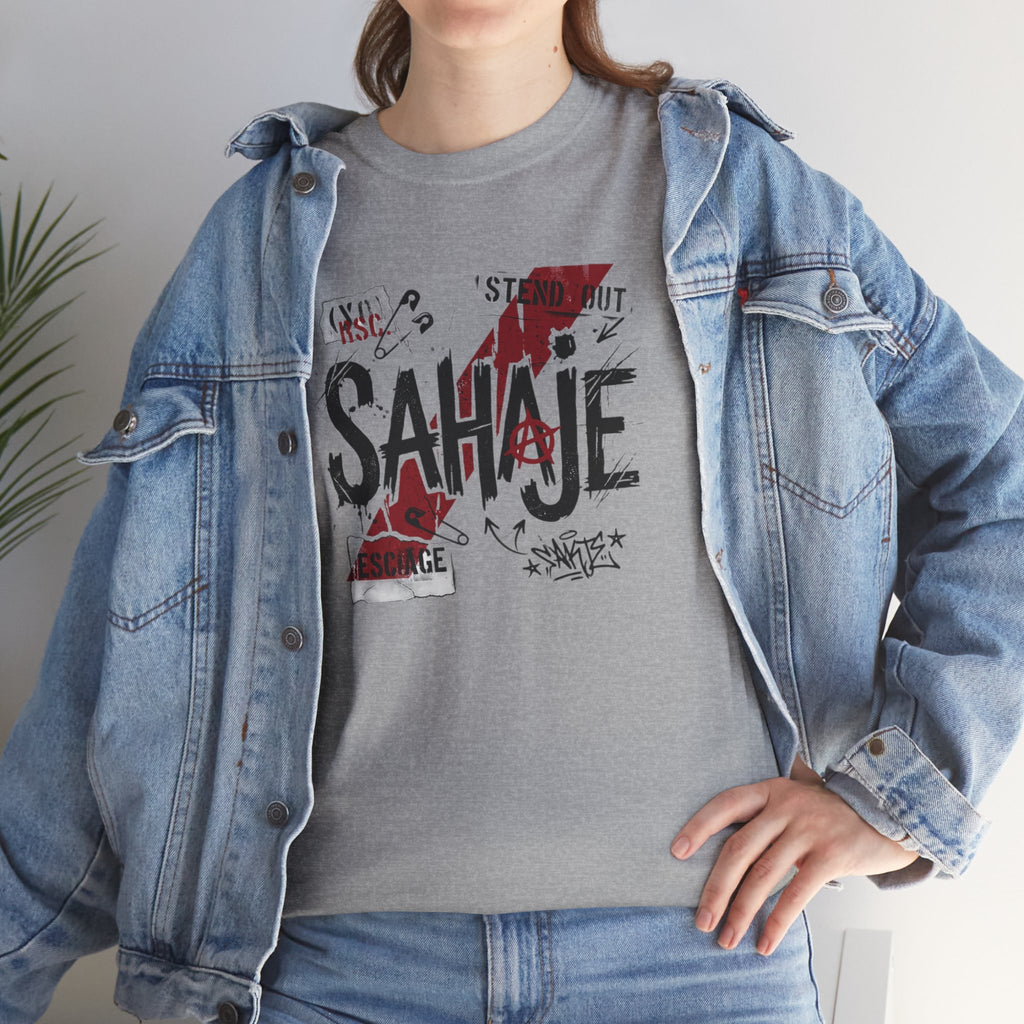Sahaje Graphic Tee — Street Art Urban Casual T-Shirt