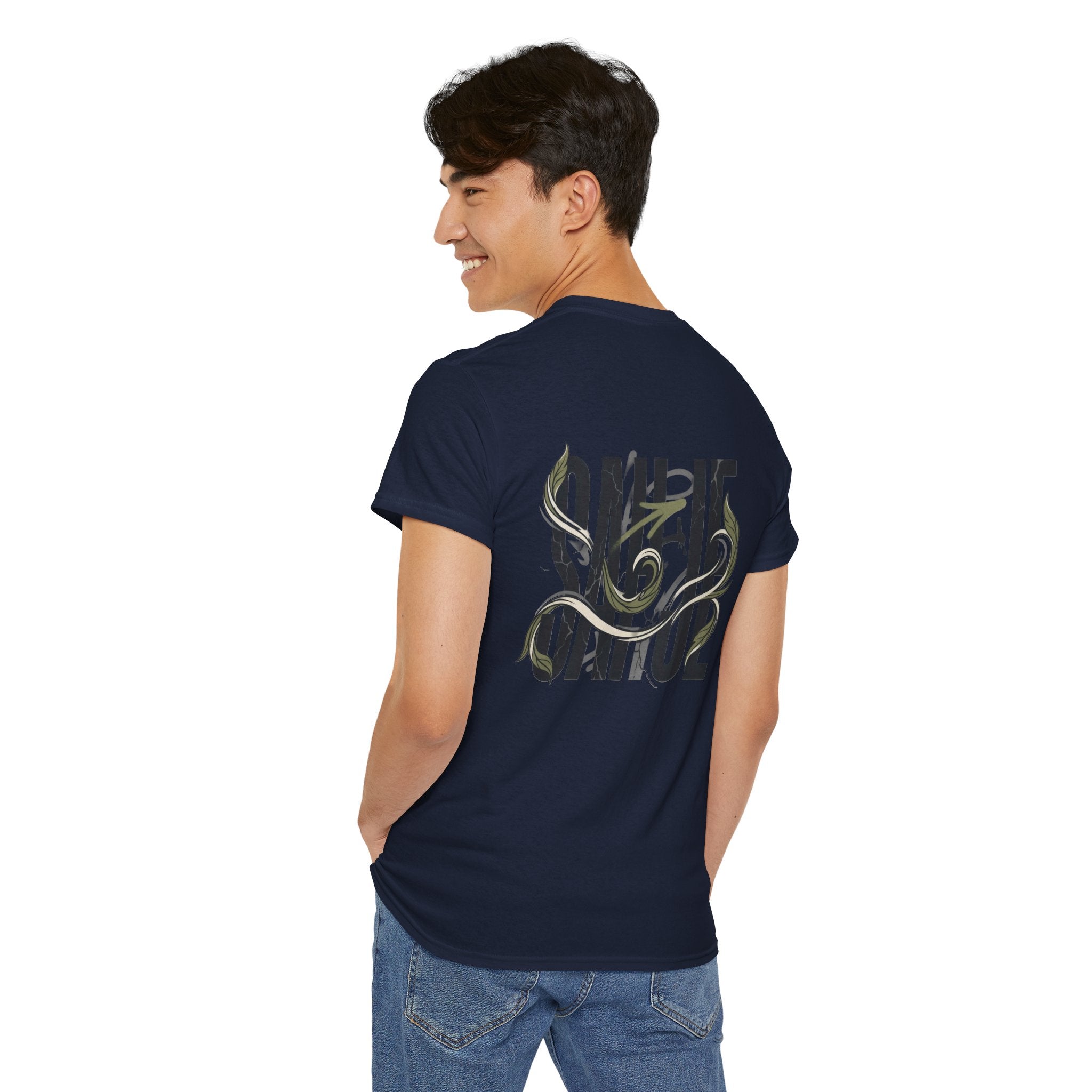 Graphic Tee — 'Savage' Typography with Snake Accent