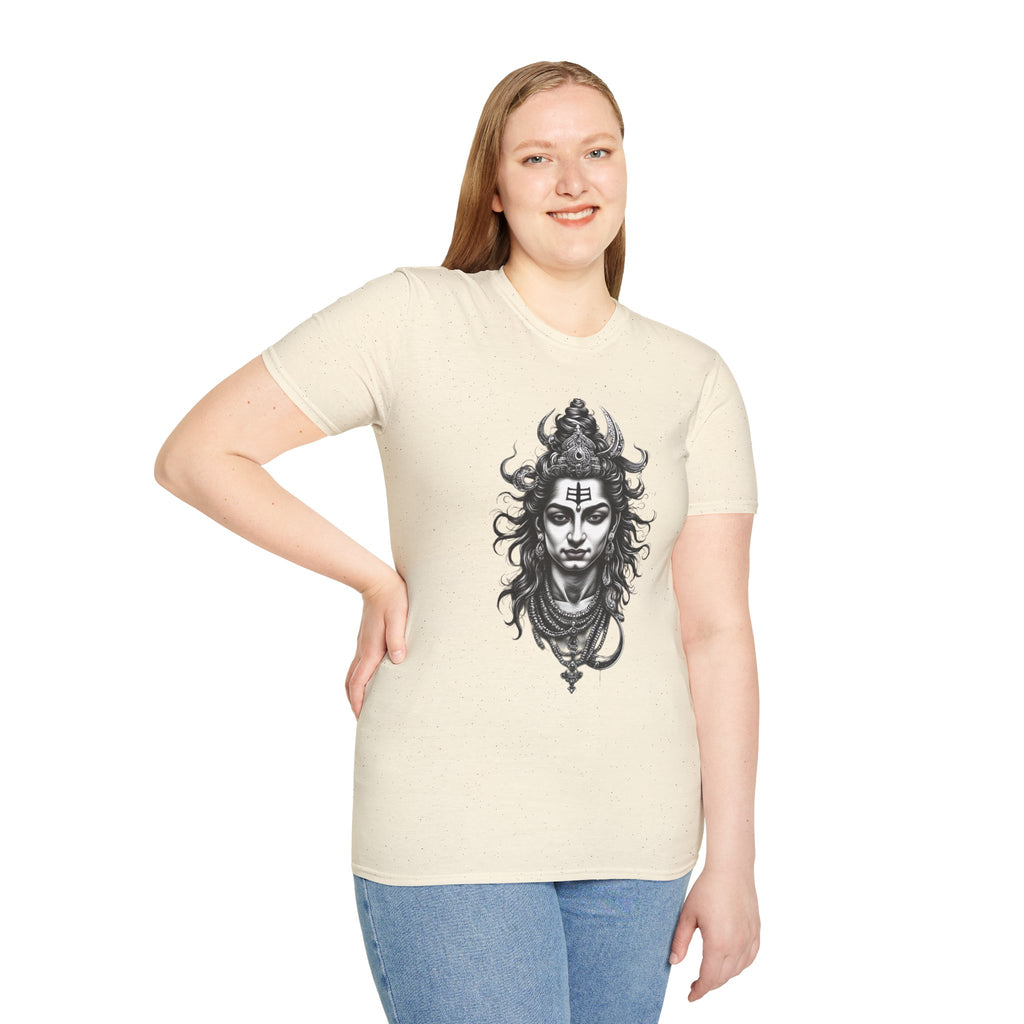 Shiva Portrait T-Shirt – Detailed Hindu Deity Graphic Tee
