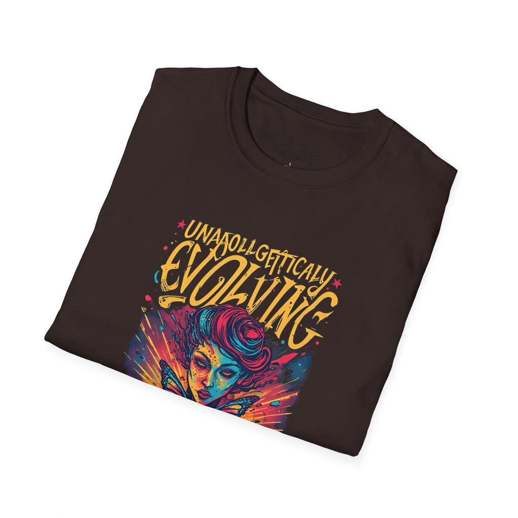 Evolving Butterfly Graphic T-Shirt — "Unapologetically Evolving" Vibrant Psychedelic Tee