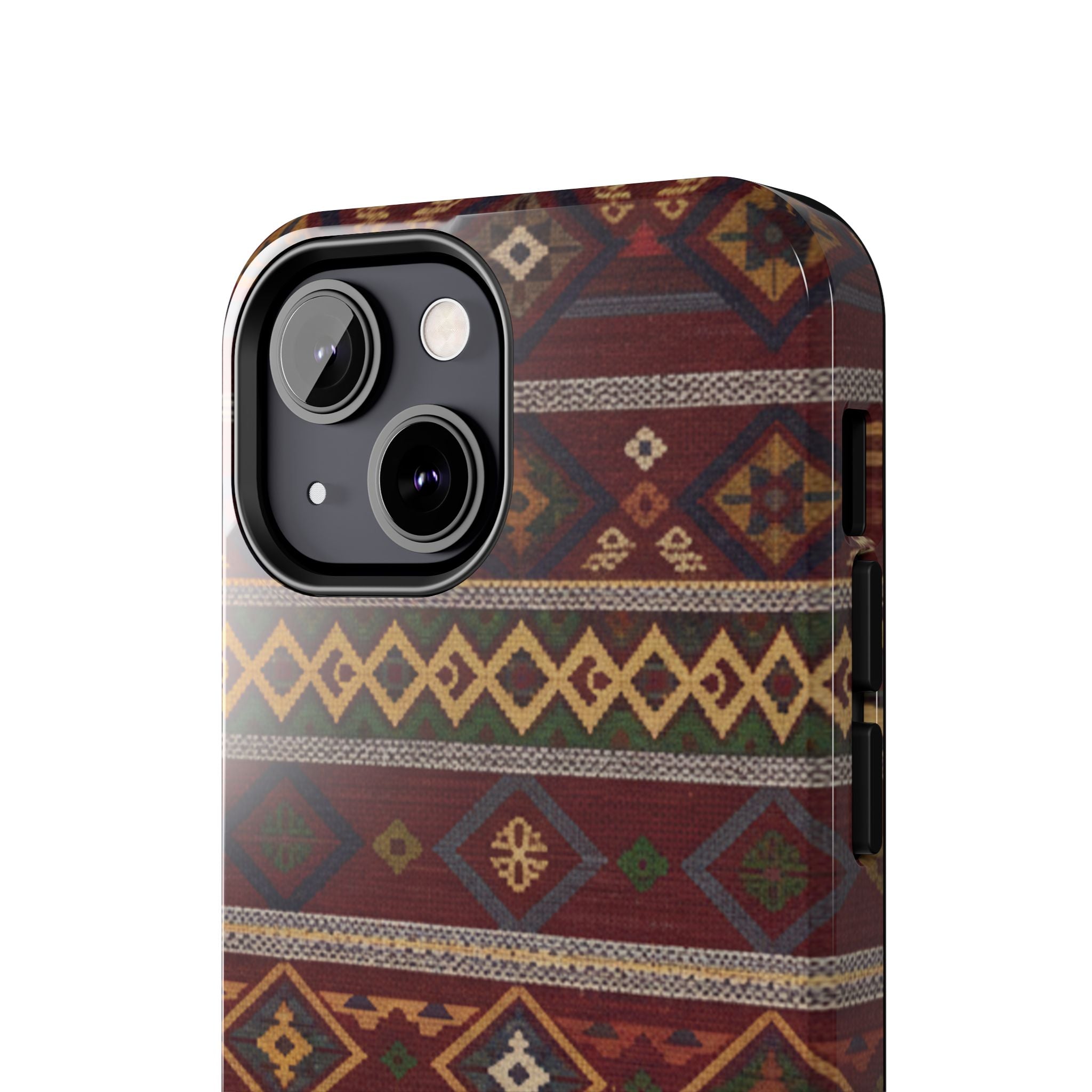 Aztec Pattern Tough Phone Case — Rustic Tribal Protective Cover