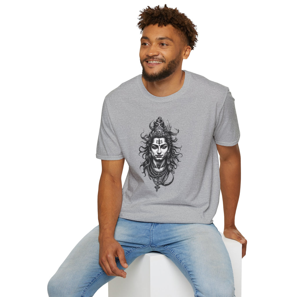 Shiva Portrait T‑Shirt — Hindu Deity Graphic Tee (Meditation, Yoga & Spiritual Wear)