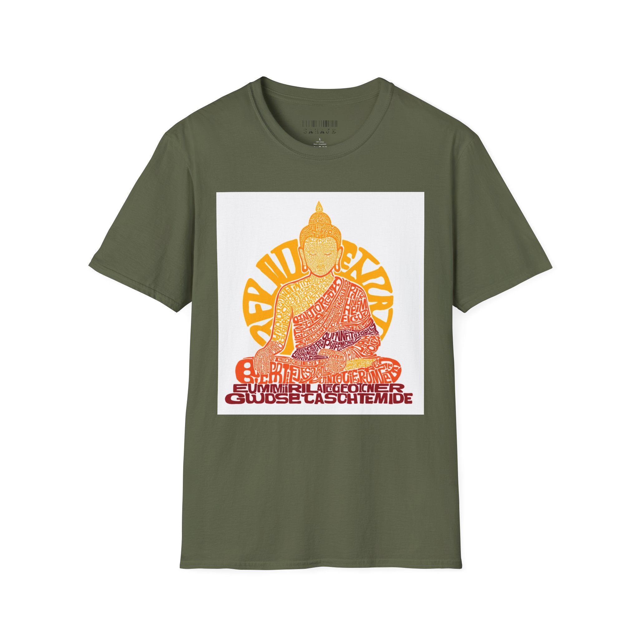 Buddha Graphic Tee — Retro Sun Meditation Shirt