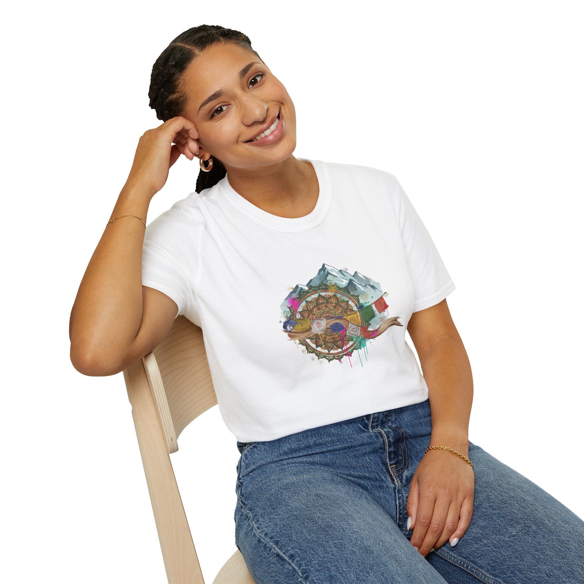 Adventure Turtle Graphic T-Shirt — Mountain Shell Nature Art Tee