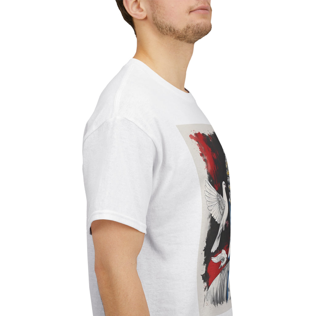 Buddha Peace Tee — Colorful Buddha & Doves Graphic T-Shirt