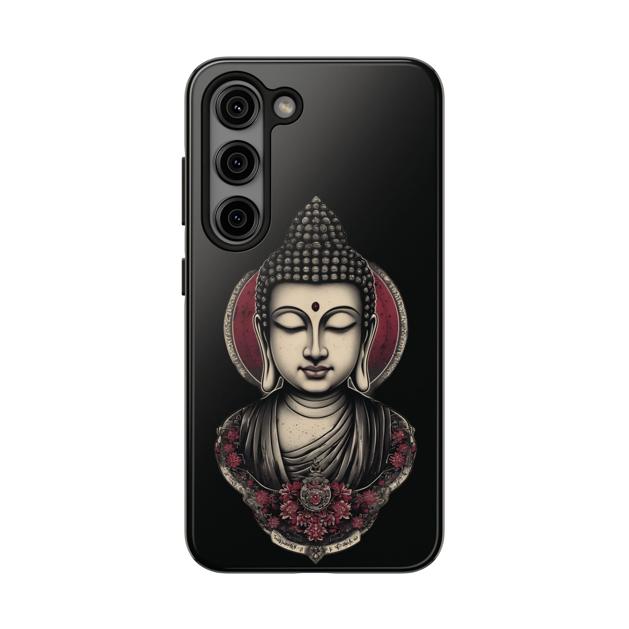 Buddha Floral Tough Phone Case — Protective Spiritual Phone Cover