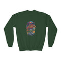 Youth Crewneck Sweatshirt — 'Dream Big, Stay Awesome' Colorful Graphic