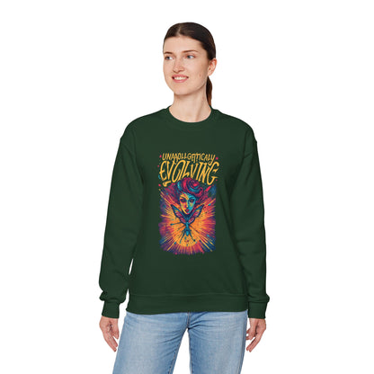 Evolving Butterfly Crewneck Sweatshirt — "Unafraid, Authentically Evolving" Inspirational Pullover