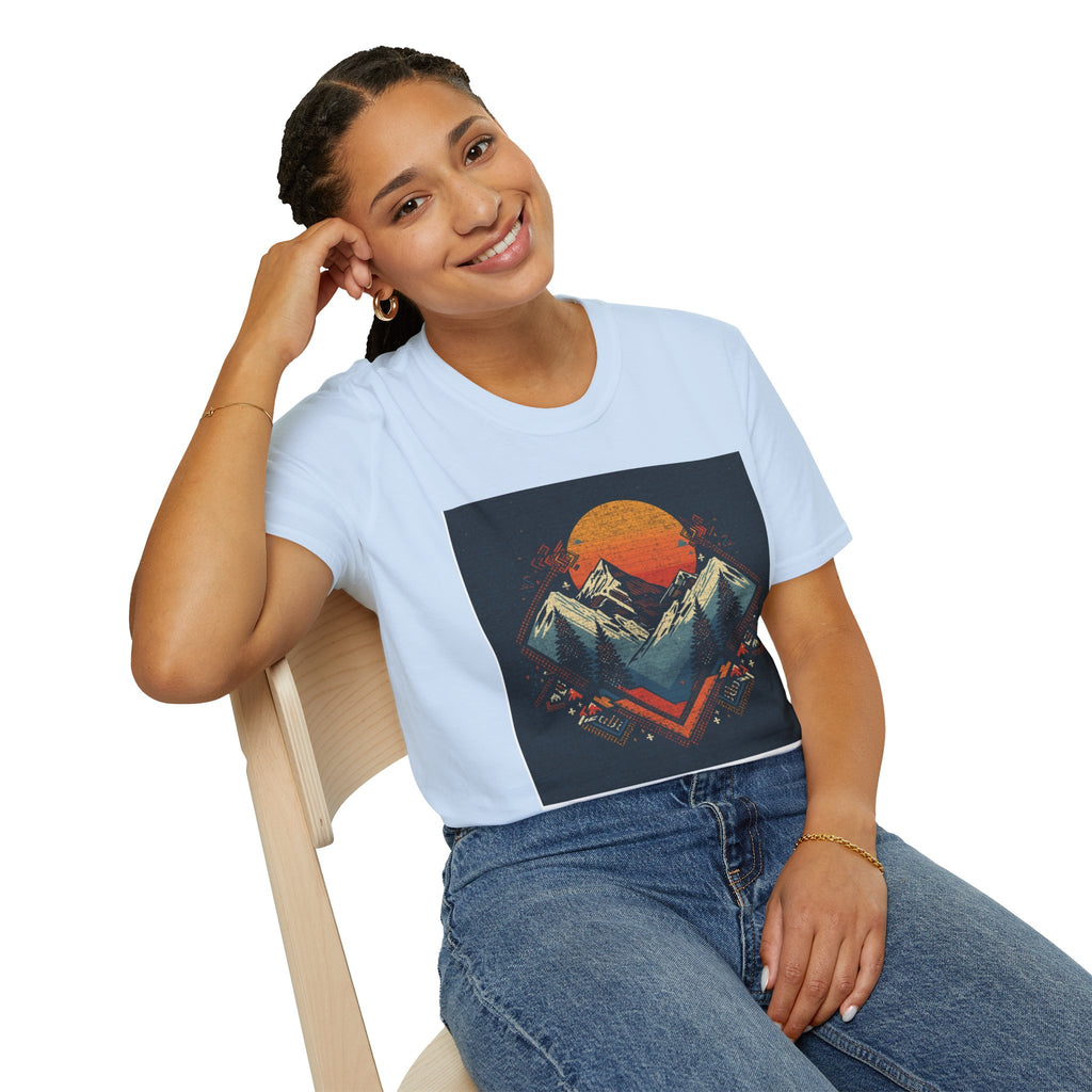 Retro Mountain Sunset T-Shirt