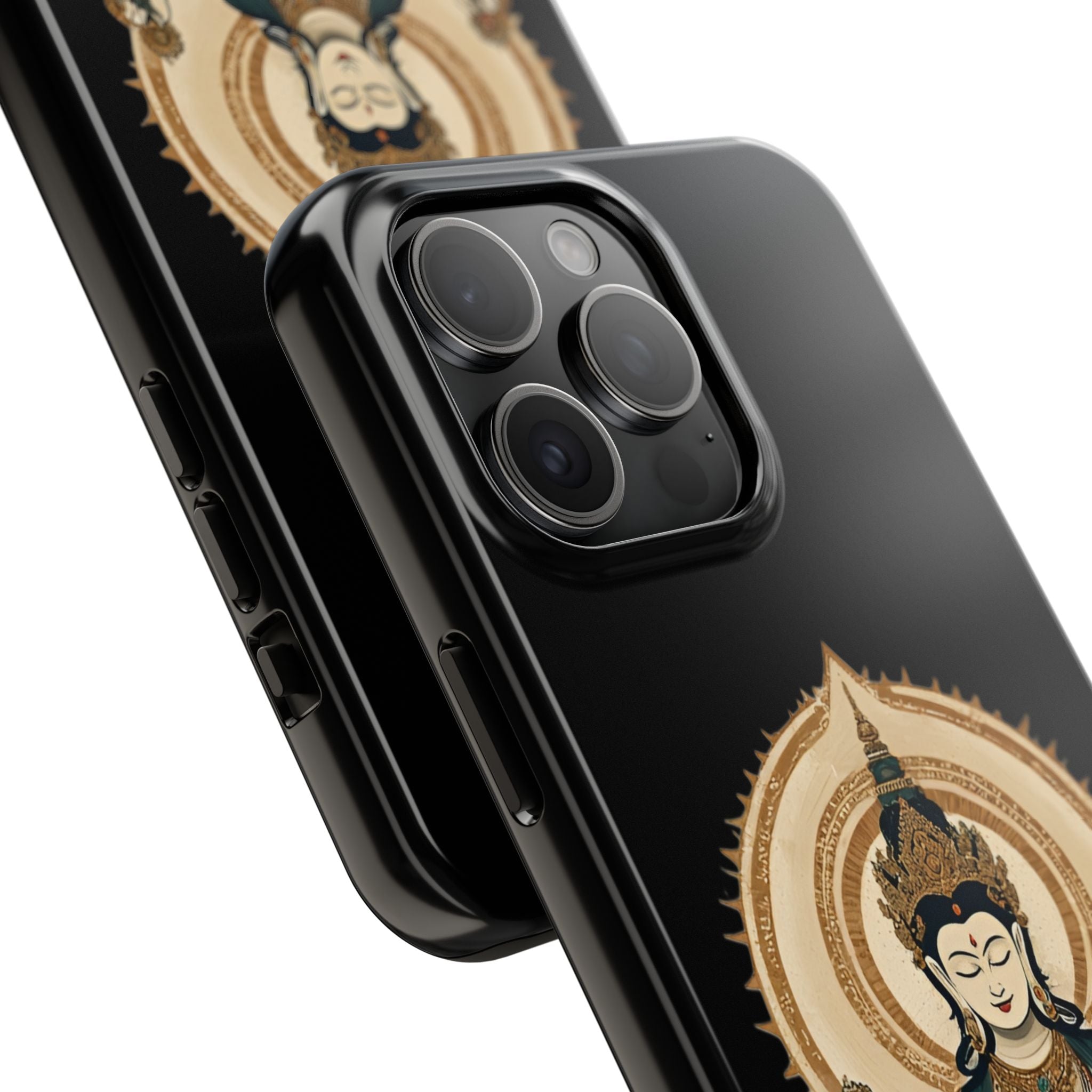 Bodhisattva Lotus Tough Phone Case — Protective Buddhist Meditation Phone Cover