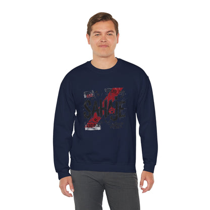 Sahaje Graphic Crewneck Sweatshirt – Streetwear Logo Pullover