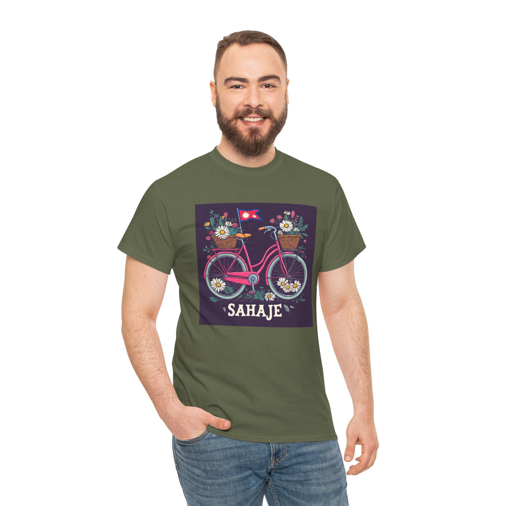 Sahaje Floral Bicycle T‑Shirt