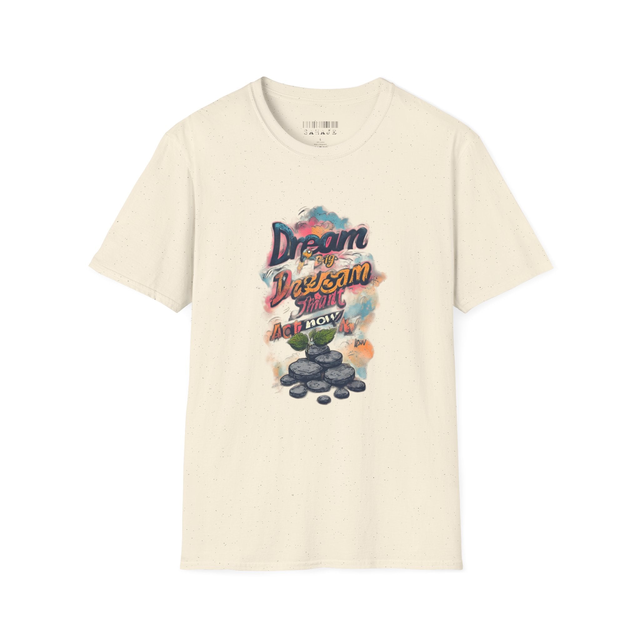 Dream Big Hustle Tee — "Dream, Perform, And Grow" Motivational Graphic T-Shirt