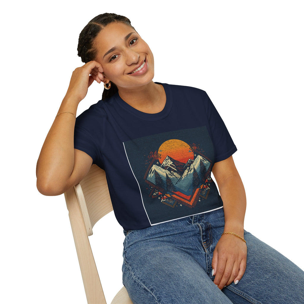 Retro Mountain Sunset T-Shirt