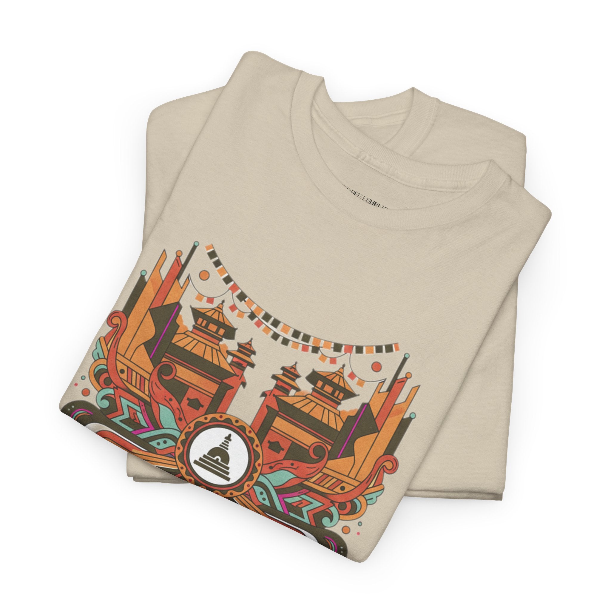 Mandala Cityscape Tee — Boho Urban Art Graphic T-Shirt