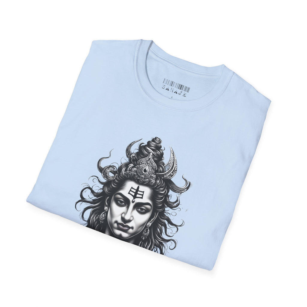 Shiva Portrait T-Shirt – Detailed Hindu Deity Graphic Tee