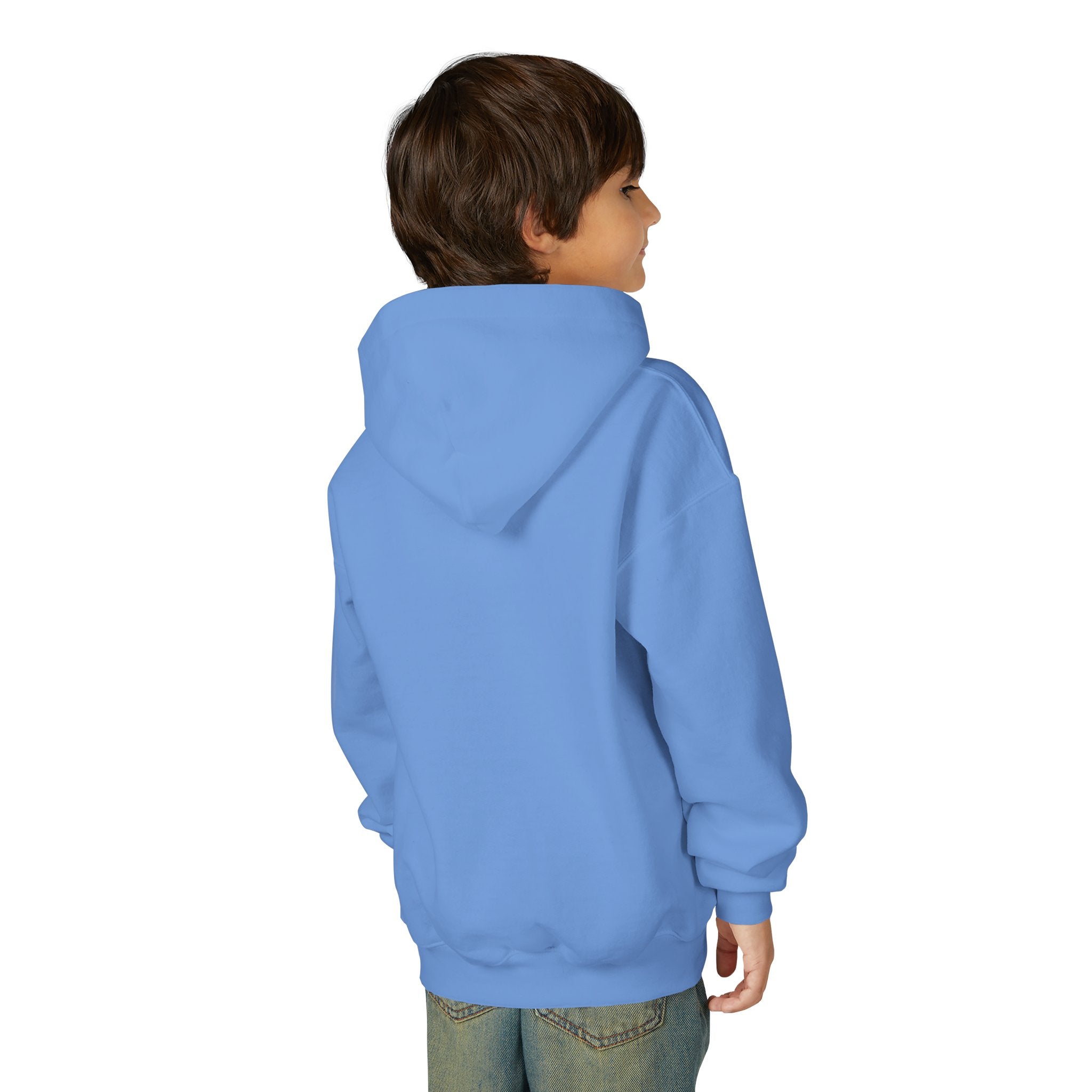 Youth Hoodie — 'Grow Slow, Go Through' Floral Motivational Hooded Sweatshirt