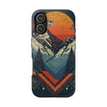 Tough Phone Case — Retro Mountain Sunset Design